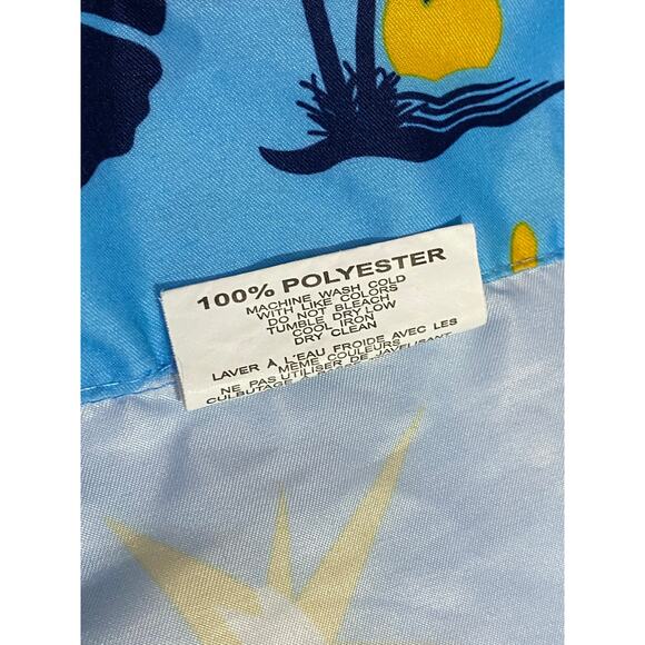 Tampa Bay Rays sz Large Starburst Hawaiian Camp Shirt Blue Floral MLB Button Up - Picture 7 of 8